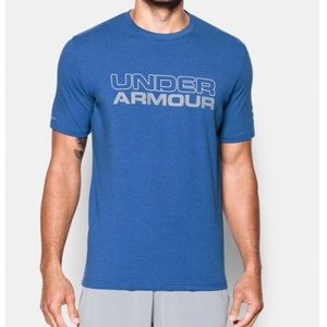 NEW Under Armour  Blue Wordmark T-Shirt